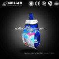 Colorful stand up spout pouch for liquid packaging